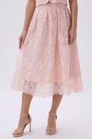 طقم وردي تنورة وبلوزة دانتيل للعيد | Prando