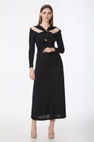 فستان كريب استريتش