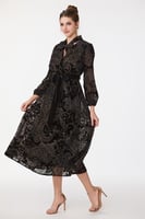 فستان طبع مخمل