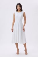 فستان اوف وايت بدون اكمام