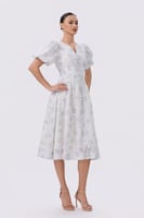 فستان سكري بنقشة الزهر