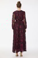 فستان شيفون مطرز