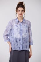 بلوزة شيفون بنفسجي