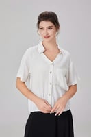 بلوزة كتان اوف وايت