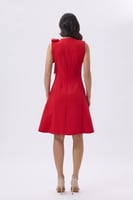 فستان احمر ميدي