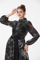 فستان طبع مخمل