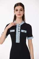 فستان صوف استرتش