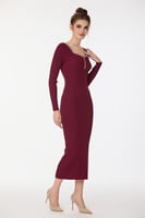 فستان استرتش مع اكسسوار