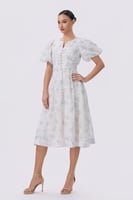 فستان سكري بنقشة الزهر