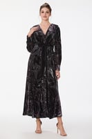 فستان طبع مخمل