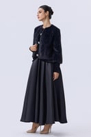 جاكيت فرو أسود نمري