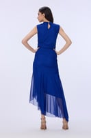 فستان شيفون بثنيات