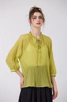 بلوزة شيفون كبوي مع كريستال