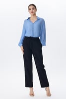 بلوزة ازرق فضفاضة