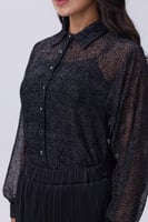 بلوزة شيفون بنقشة ناعم