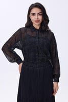 بلوزة شيفون بنقشة ناعم