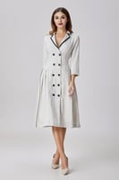 فستان تويد رمادي