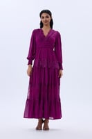 فستان شيفون ودانتيل