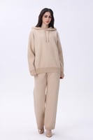 طقم قطني بلون بيج