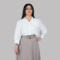 بلوزة كتان اوف وايت