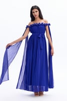 فستان شيفون ازرق ملكي