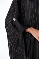 جلابية ستان ناعم بتقليم كريستال