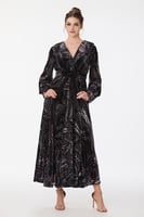 فستان طبع مخمل