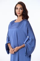 جلابية ستان ناعم بتقليم كريستال