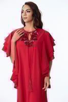 جلابية كريب مع ترتر