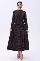 فستان شتوي مطبوع