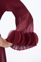 فستان شيفون مع هدب