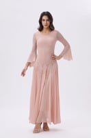 فستان سهرة وردي