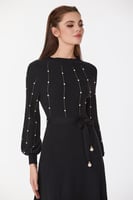 فستان استريتش مع اكسسوار