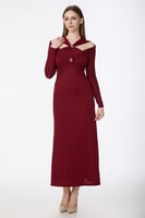 فستان كريب استريتش