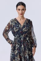 فستان بطبعة شفاف