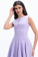 فستان بنفسجي فاتح قصير