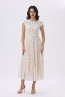 فستان دانتيل أوف وايت ميدي | Prando