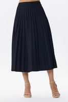 تنورة بليسيه ميدي أسود