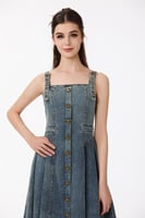 فستان جينز قصة كورسية