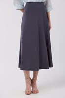 تنورة قطن استرتش رمادي