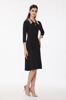 فستان استرتش اسود مع كلف