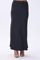 تنورة رمادي شتوي بقصة انسيابية