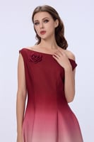 فستان احمر كريب