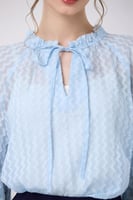 بلوزة اورغنزا أزرق سماوي