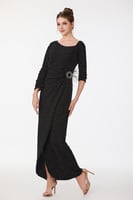 فستان طبع مخمل بنقشة الفهد