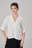 بلوزة كتان اوف وايت