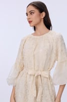 فستان بيج فاتح ميدي