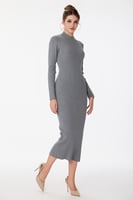 فستان استريتش رمادي