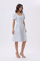 فستان تويد ازرق فاتح