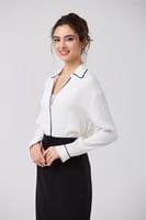 بلوزة قطن اوف وايت